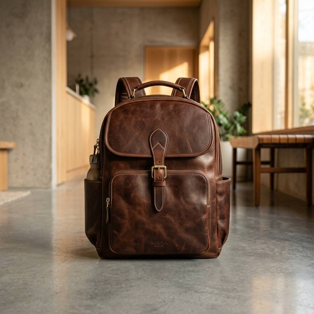 Executive Leather Backpack